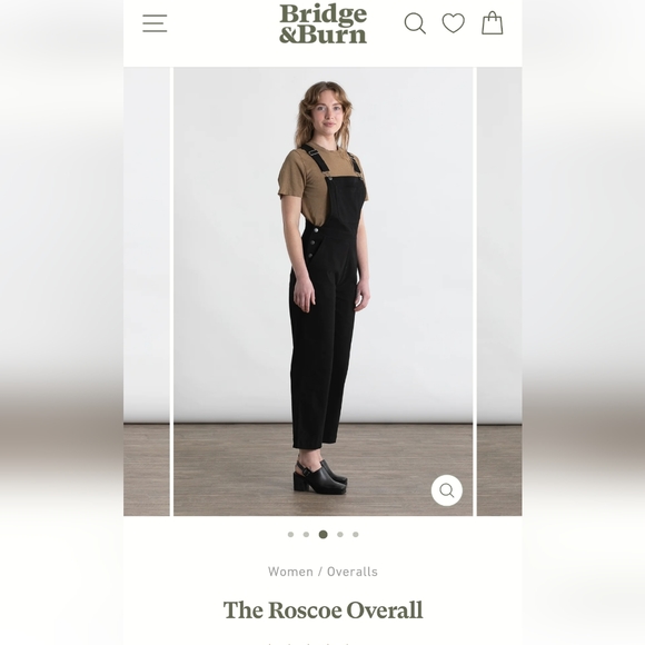 Caramel Brown 100% Cotton Overalls from Bridge and Burn NWOT - Picture 4 of 8